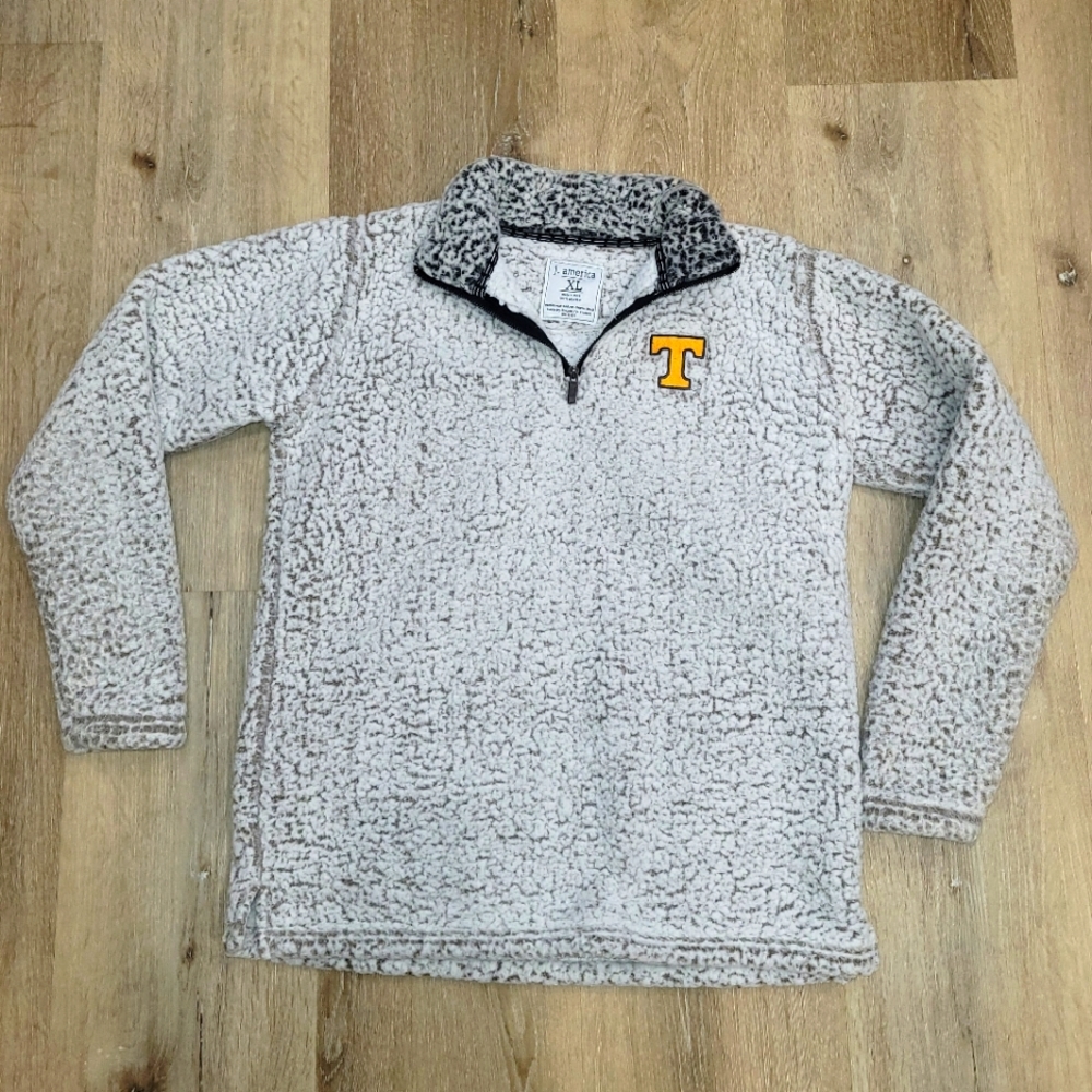 Tennessee Vols J. America Womens XL Sherpa Heavy Fleece UT Volunteers 1/4 Zip